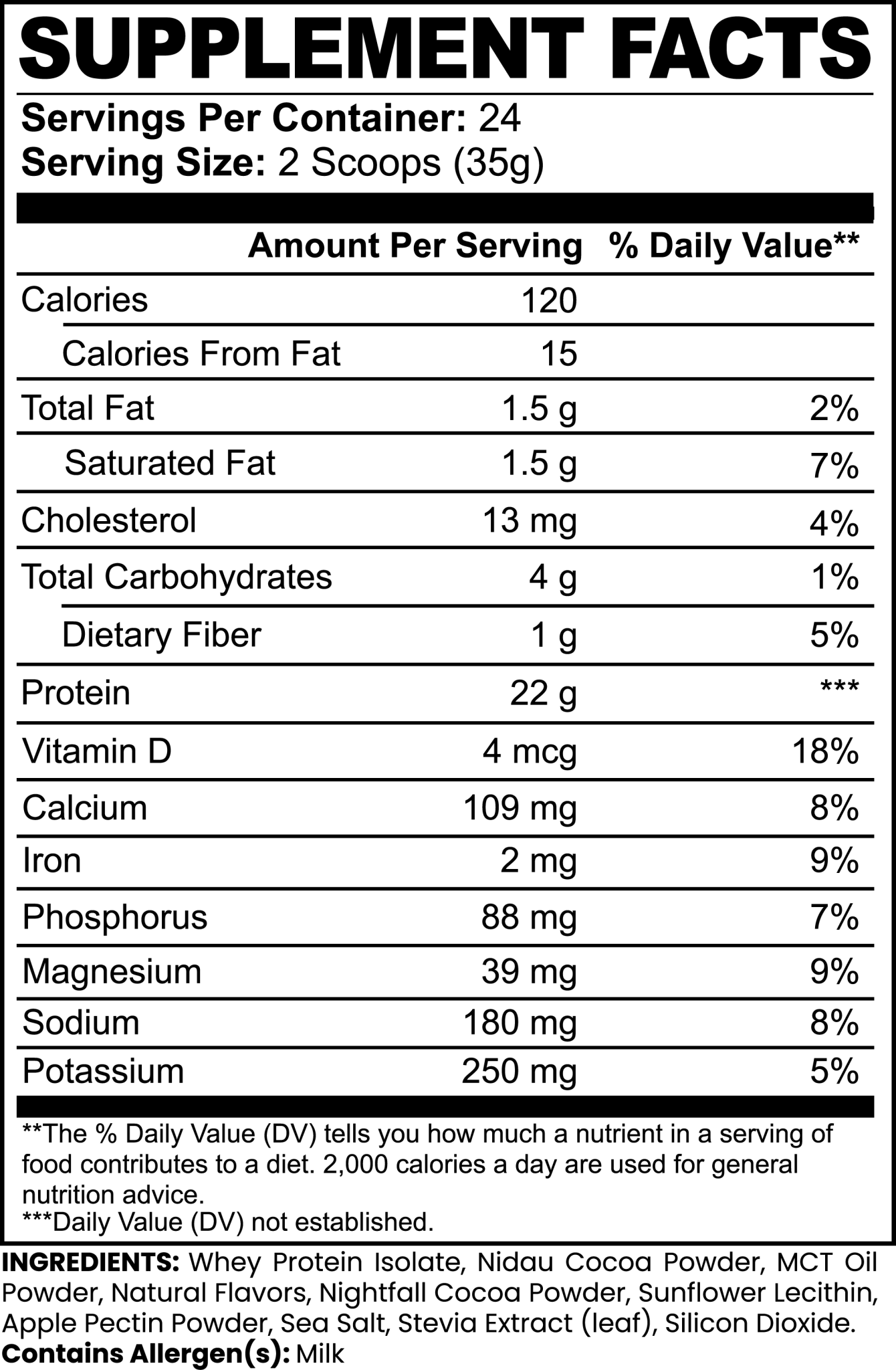 Advanced 100% Whey Protein Isolate (Chocolate) - Champions Choice